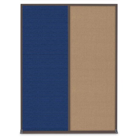 United Visual Products Single Door Radius Plus Corkboard, 24"X UV8001PLUS-WHITE-CORK